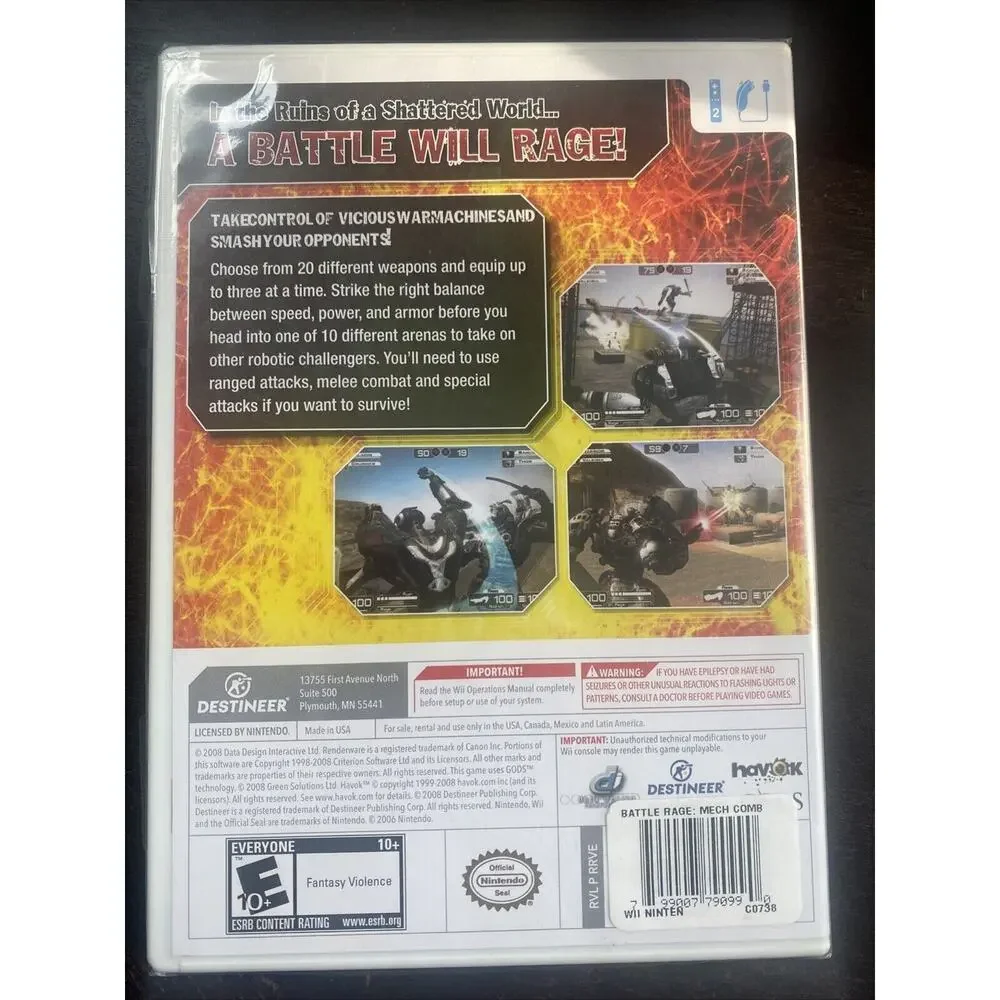 Battle Rage: Mech Conflict (Nintendo Wii, 2009) BRAND NEW Factory Sealed